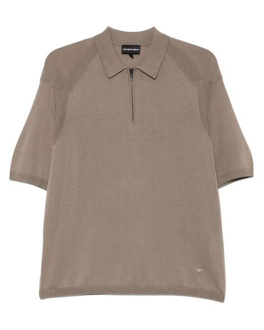 Emporio Armani Green Jersey-Knit Polo Shirt for men