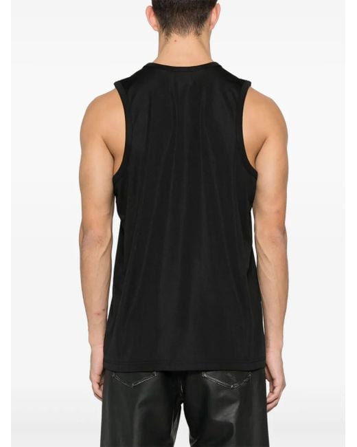 Courreges Black Logo-Appliqué Top for men