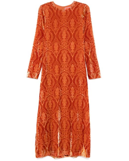 LaDoubleJ Orange Swing Maxi Dress