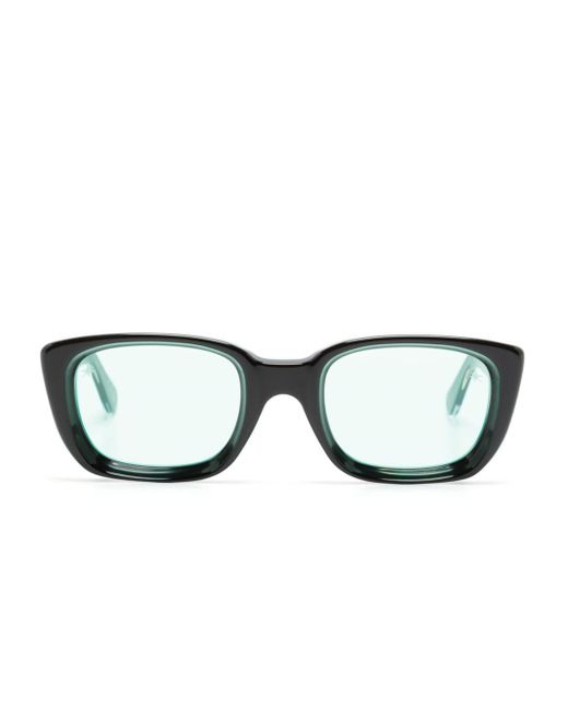 Retrosuperfuture Black Lira Rectangle-frame Sunglasses
