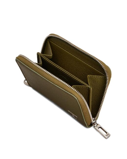 Tod's Green Logo-Plaque Coin Purse for men