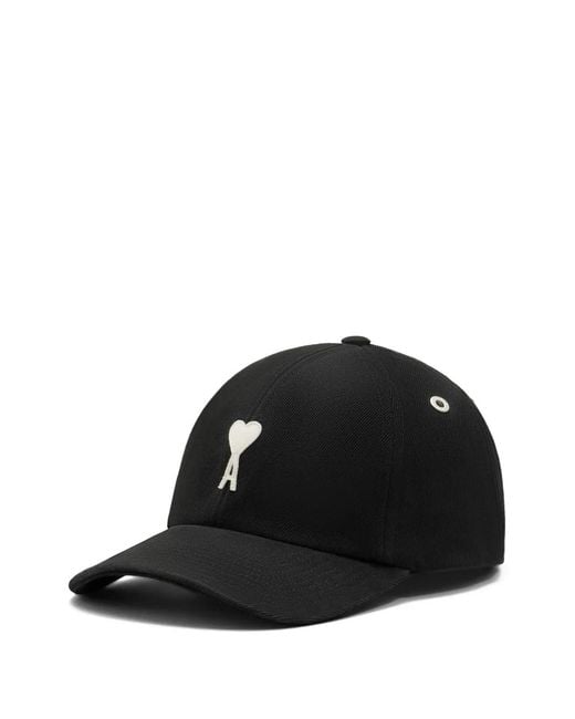 AMI Black Ami De Coeur Felt Cap