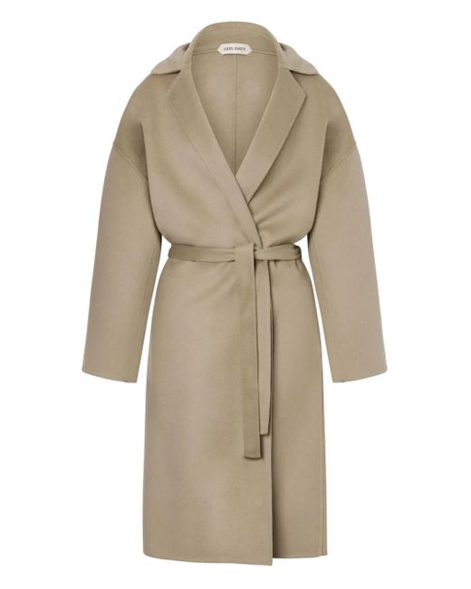 Cappotto Con Cintura di Alberta Ferretti in Natural