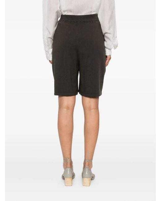 Frenckenberger Gray Elastic-Waistband Pocket Shorts