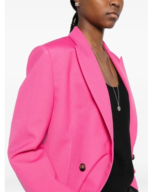 Alberta Ferretti Pink Double-Breasted Jacket