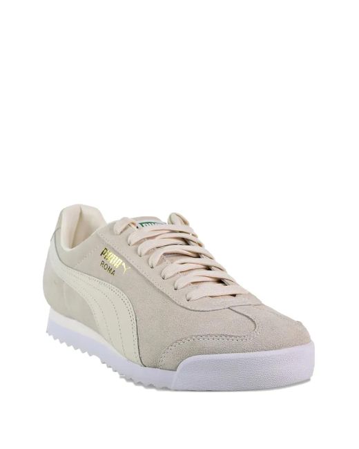 PUMA Brown Roma Suede Low-Top Sneakers for men