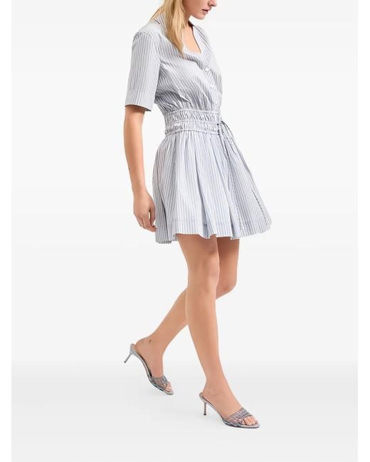 Veronica Beard Gray Susan Striped Dress