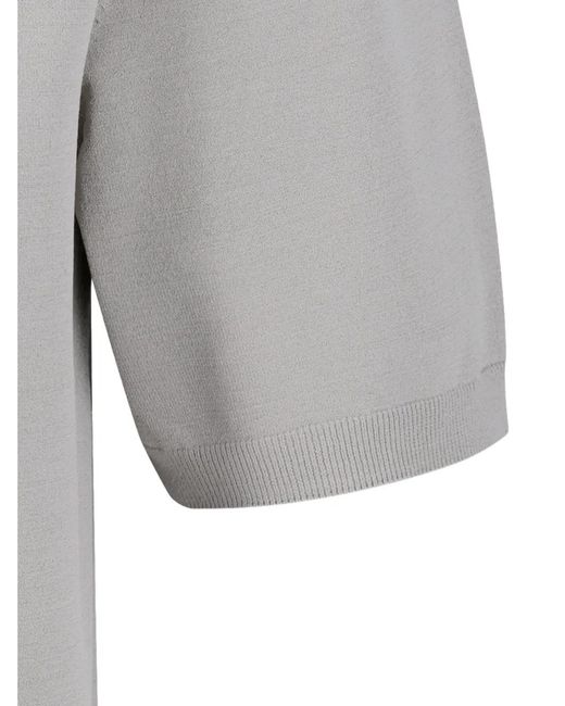 Amomento Gray Zip-Up Knit for men