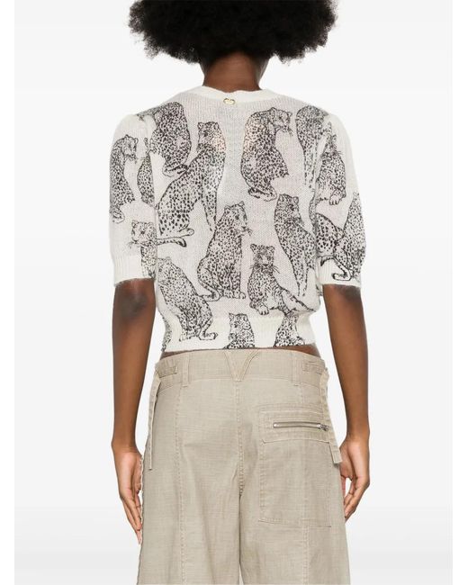 Pull Crop Twinset en coloris White