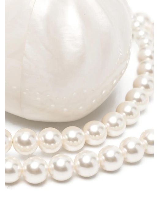 Simone Rocha White Pearl Cross Body Bag