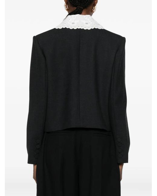 Self-Portrait Black Wool Jacket