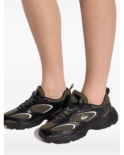 Zapatillas con paneles de malla Lacoste de color Black