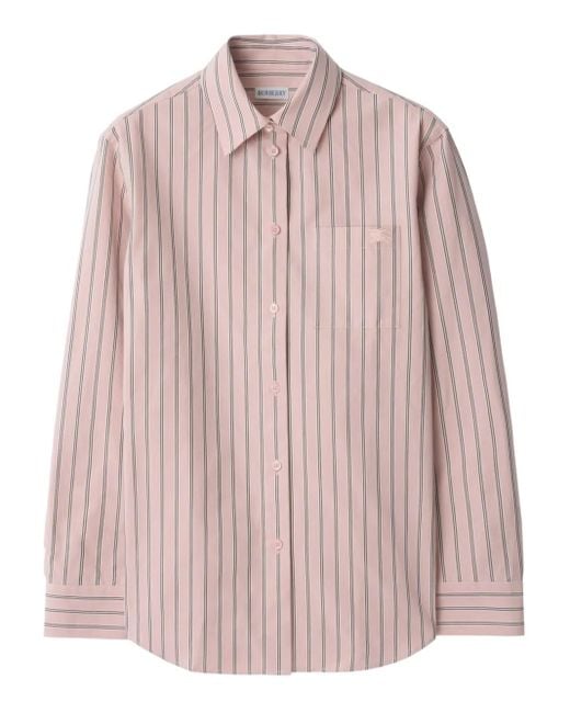 Burberry Pink Gestreiftes Hemd