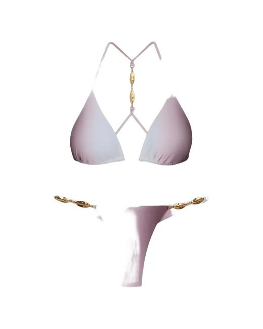 ViX White Elsie T Back Gradient-Effect Bikini Top