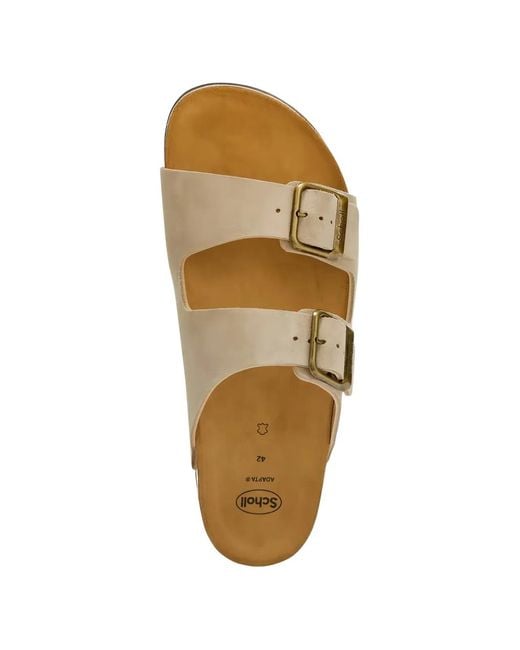 Scholl Natural Julien Buckle-Fastening Suede Sandals for men