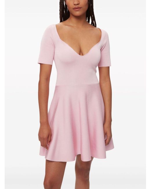 Nina Ricci Mini-jurk Met Sweetheart Hals in het Pink