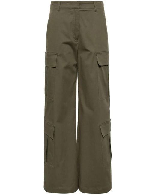 Moschino Green Wide-Leg Cargo Trousers