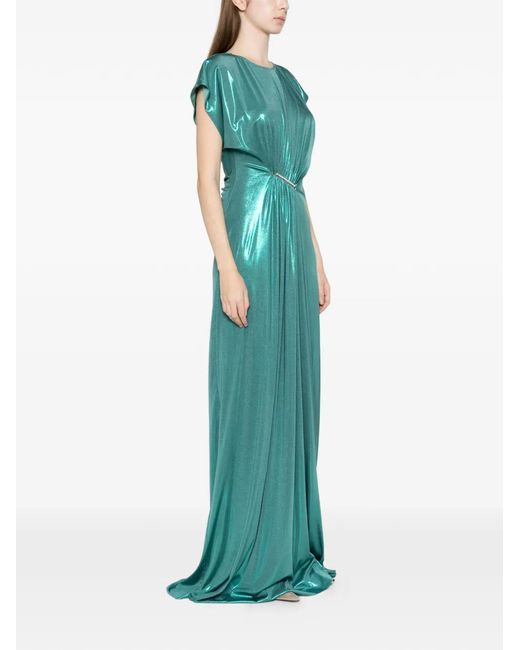 Nissa Green Draped Gown