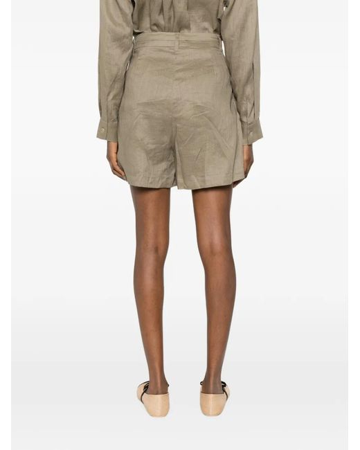 ELEH Natural Pleated Shorts
