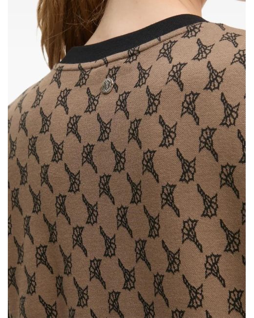Joop! Natural Monogram-Print Sweatshirt