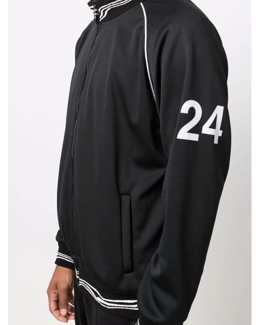 424 Black Zipped Track Jacket for men