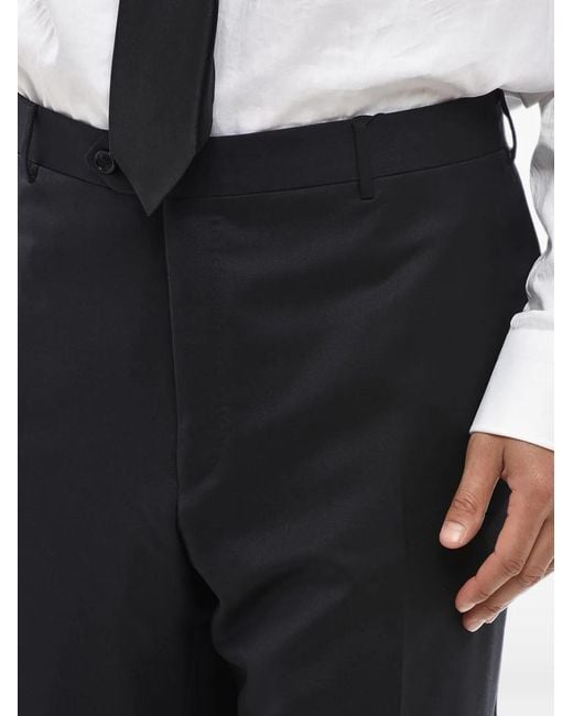 Corneliani Black Pressed-Crease Trousers for men