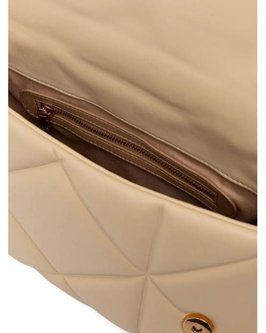 Love Moschino Natural Quilted Tote Bag