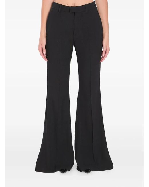 Balenciaga Black Cotton Flared Trousers