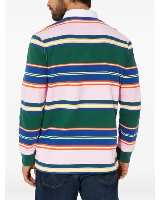 Polo Ralph Lauren Green Striped Rugby Polo Shirt for men