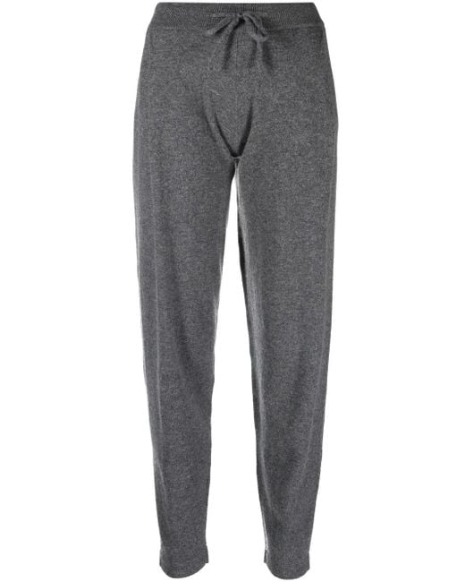Lisa Yang Gray Tapered-Leg Cashmere Trousers