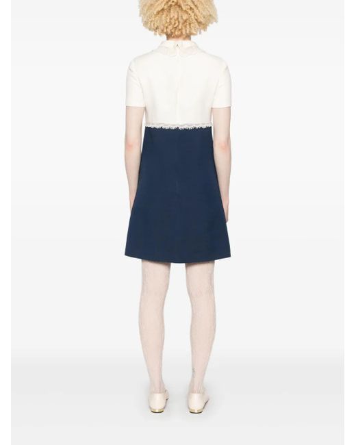Abito Corto Con Design Color-Block di Valentino Garavani in Blue