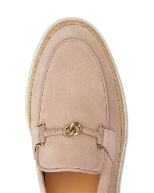 Tod's Natural Suede-Leather Loafers