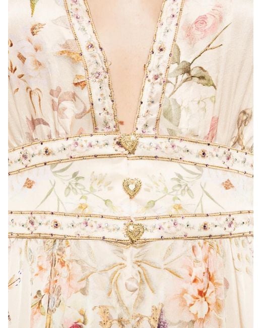 Camilla White Robe À Fleurs