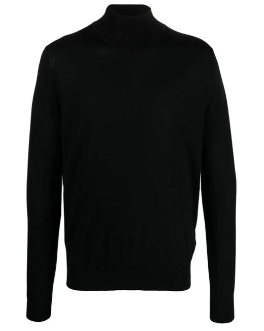 Lanvin Black Roll-neck Wool-blend Jumper for men