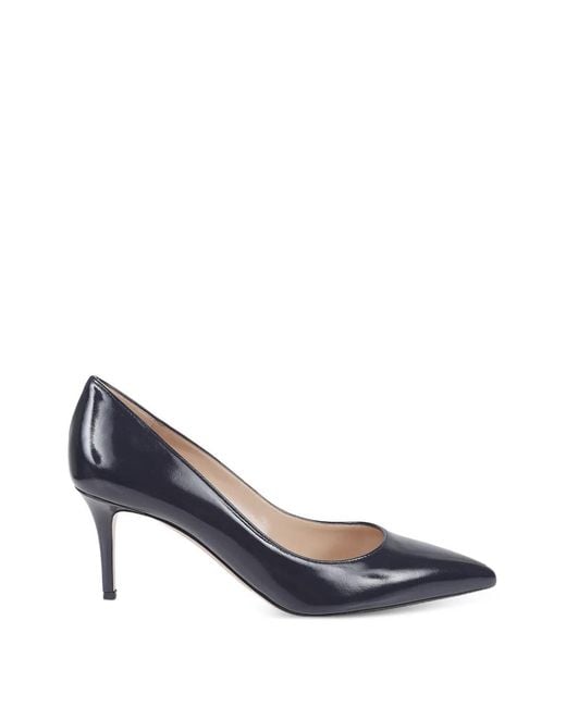 Gianvito Rossi Blue 70Mm Gianvito Patent-Leather Pointed-Toe Heeled Pumps