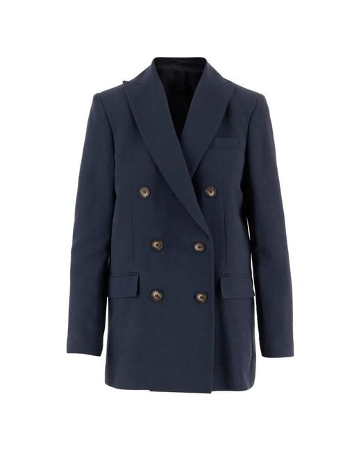 F.it Blue Double-Breasted Blazer