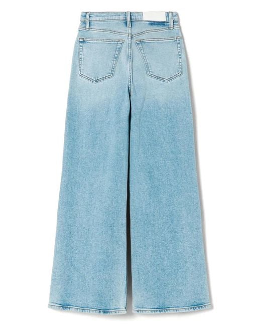 Re/done Blue Wide-Leg Cropped Jeans