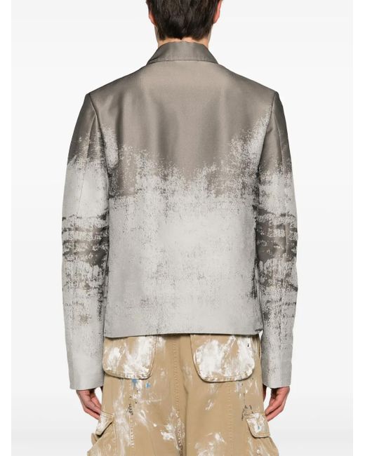 DIESEL Gray J-Pylon Abstract-Pattern Jacket for men