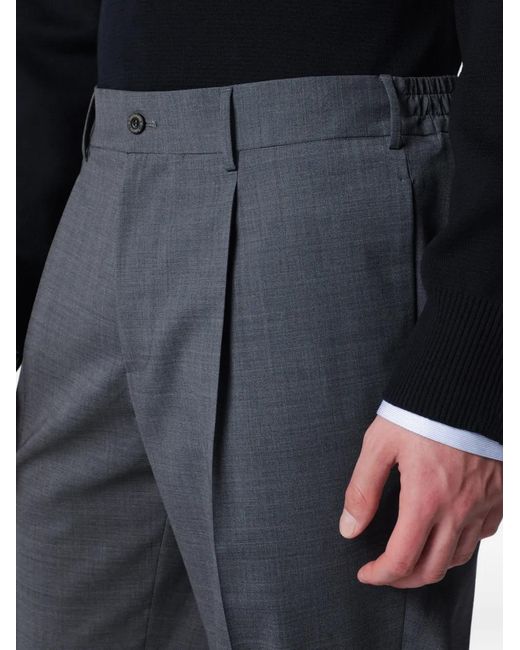 Santaniello Black Irno Pleated Trousers for men
