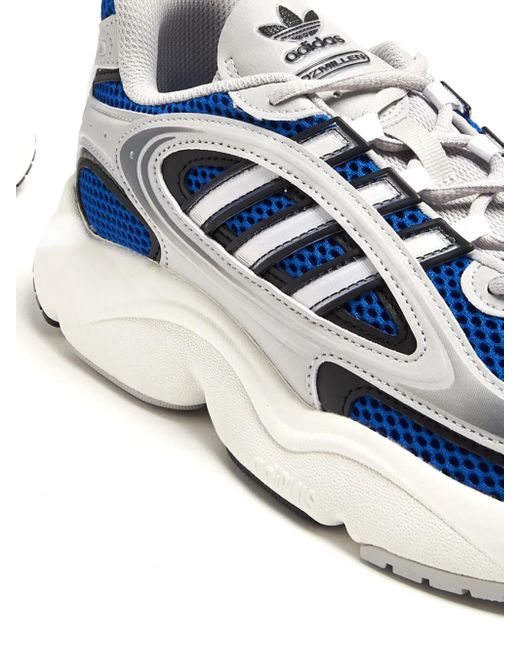 Adidas Blue Ozmillen Lace-Up Sneakers for men