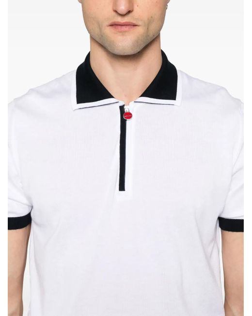 メンズ Kiton ニット ポロシャツ White
