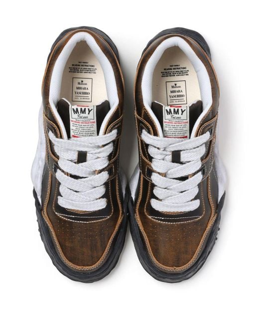 Maison Mihara Yasuhiro Black Parker Og Sole Leather Sneakers for men