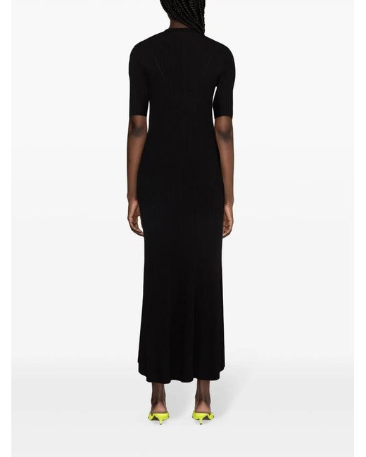 Zadig & Voltaire Black Lysa Ribbed-Knit Maxi Dress