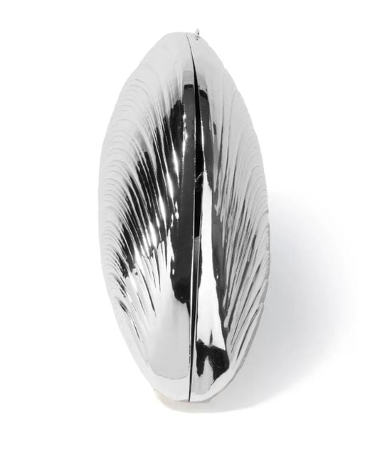 Jonathan Simkhai Gray Bridget Shell-Shapped Clutch