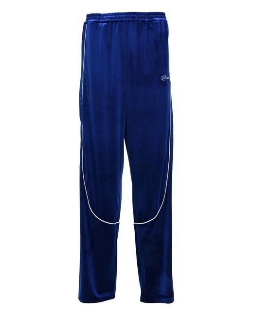 BREATH Blue Script Logo Piping Track Pants for men