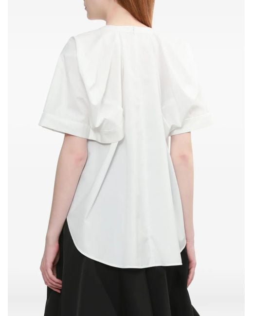 Blusa A Maniche Corte di Enfold in White