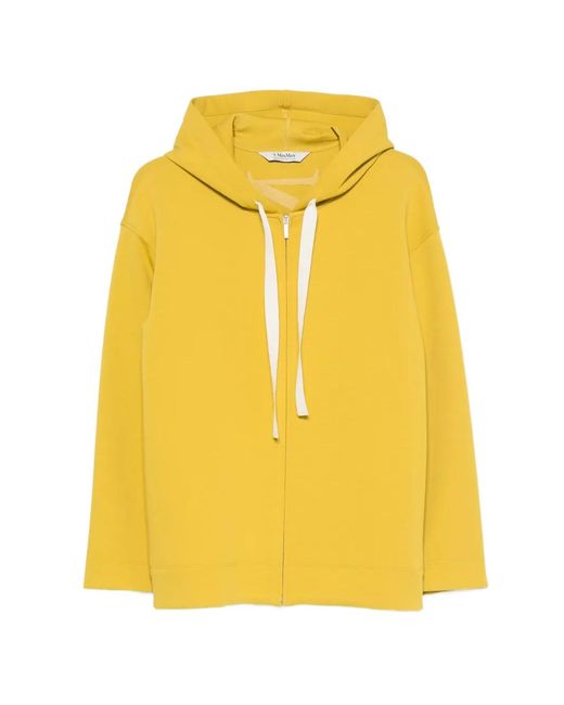 Max Mara Yellow Zip-Up Sweatshirt