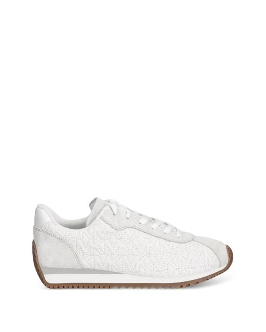 MICHAEL Michael Kors White Rhodes Logo-Pattern Sneakers