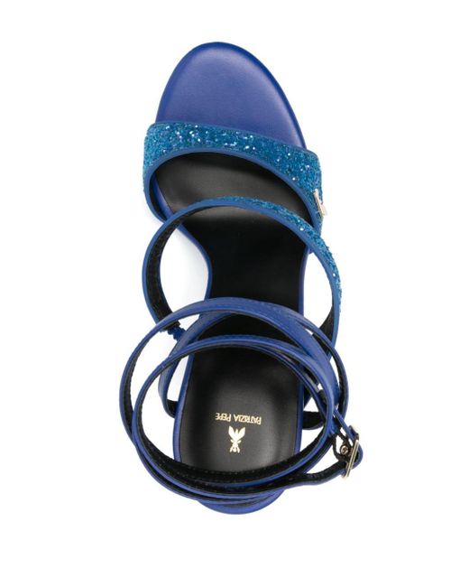 Sandales pailletées 100 mm Patrizia Pepe en coloris Blue