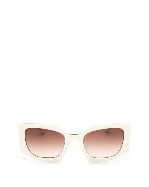 Marc Jacobs White Logo-Print Sunglasses